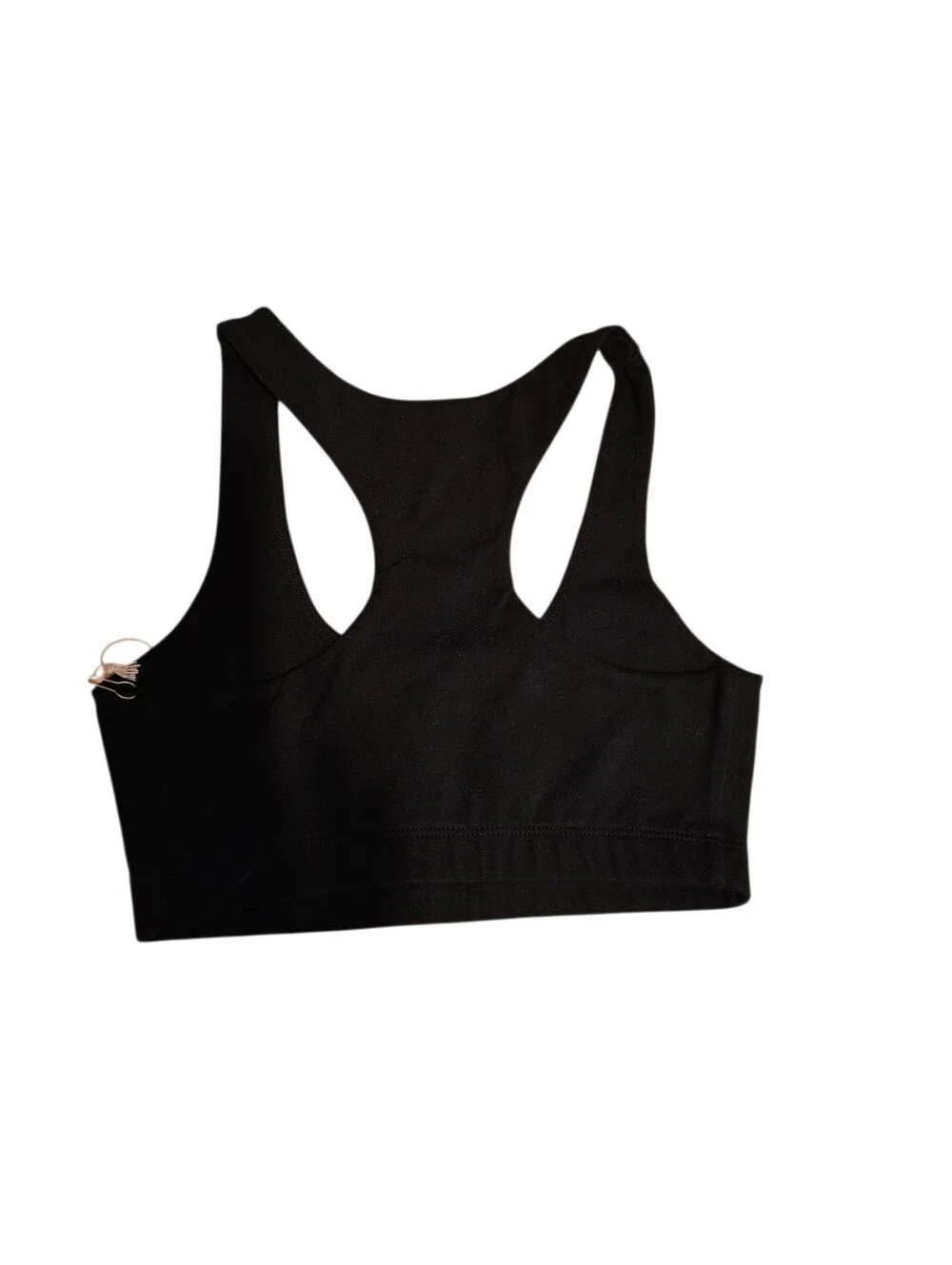 NWT MATE the Label XS Organic Cotton Black Racerback Bra size XS